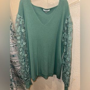Mint green fall sweater